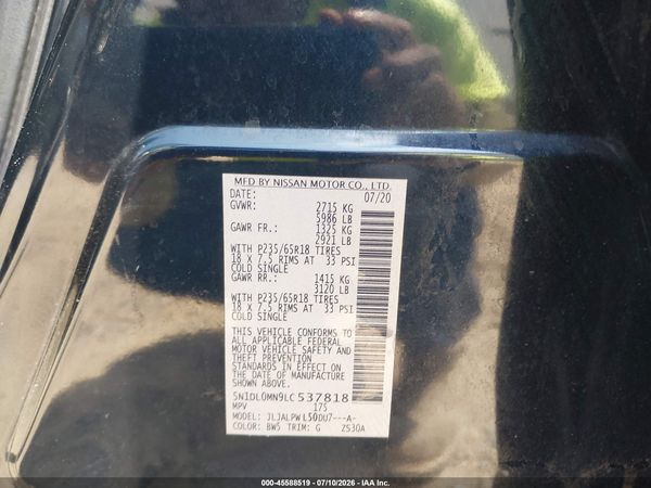 2020 INFINITI QX60 PURE