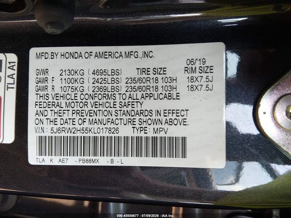 2019 HONDA CR-V EX
