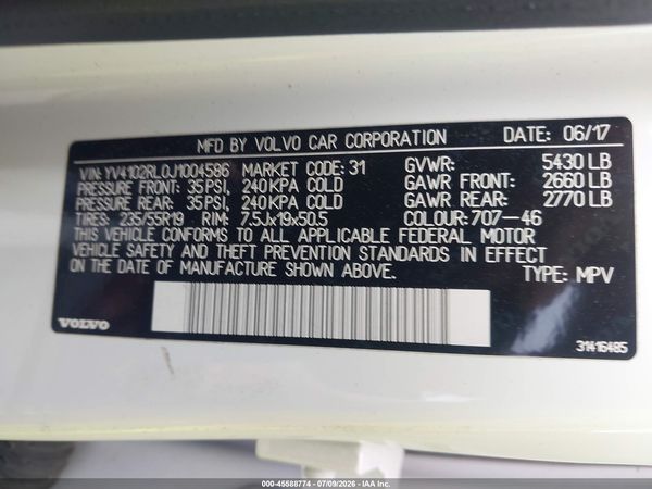 2018 VOLVO XC60 T5 INSCRIPTION