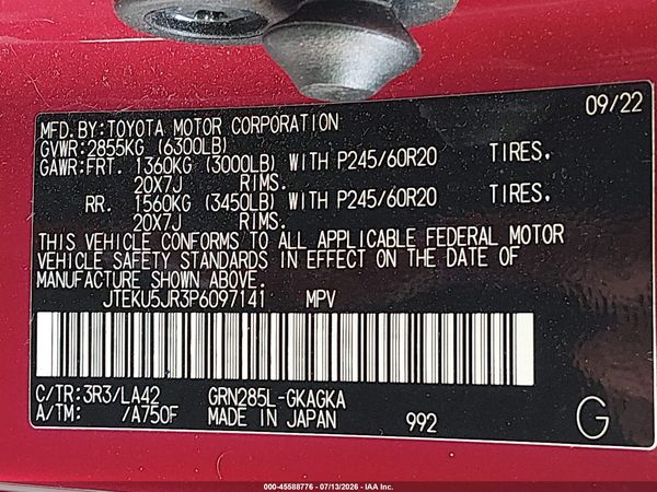 2023 TOYOTA 4RUNNER LIMITED