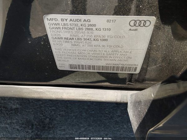 2018 AUDI SQ5 3.0T PREMIUM PLUS