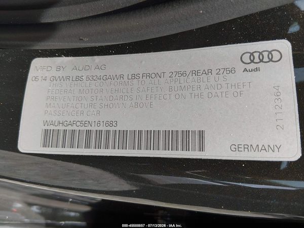 2014 AUDI A6 3.0T PREMIUM PLUS