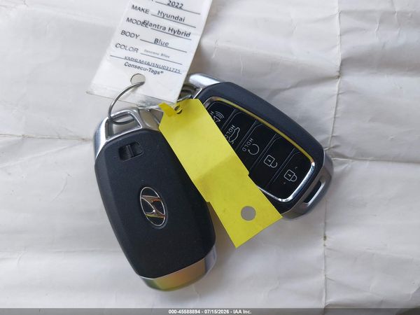 2022 HYUNDAI ELANTRA HYBRID BLUE