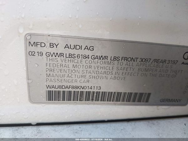 2019 AUDI A8 L 55