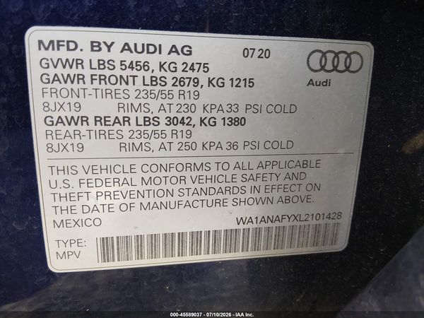 2020 AUDI Q5