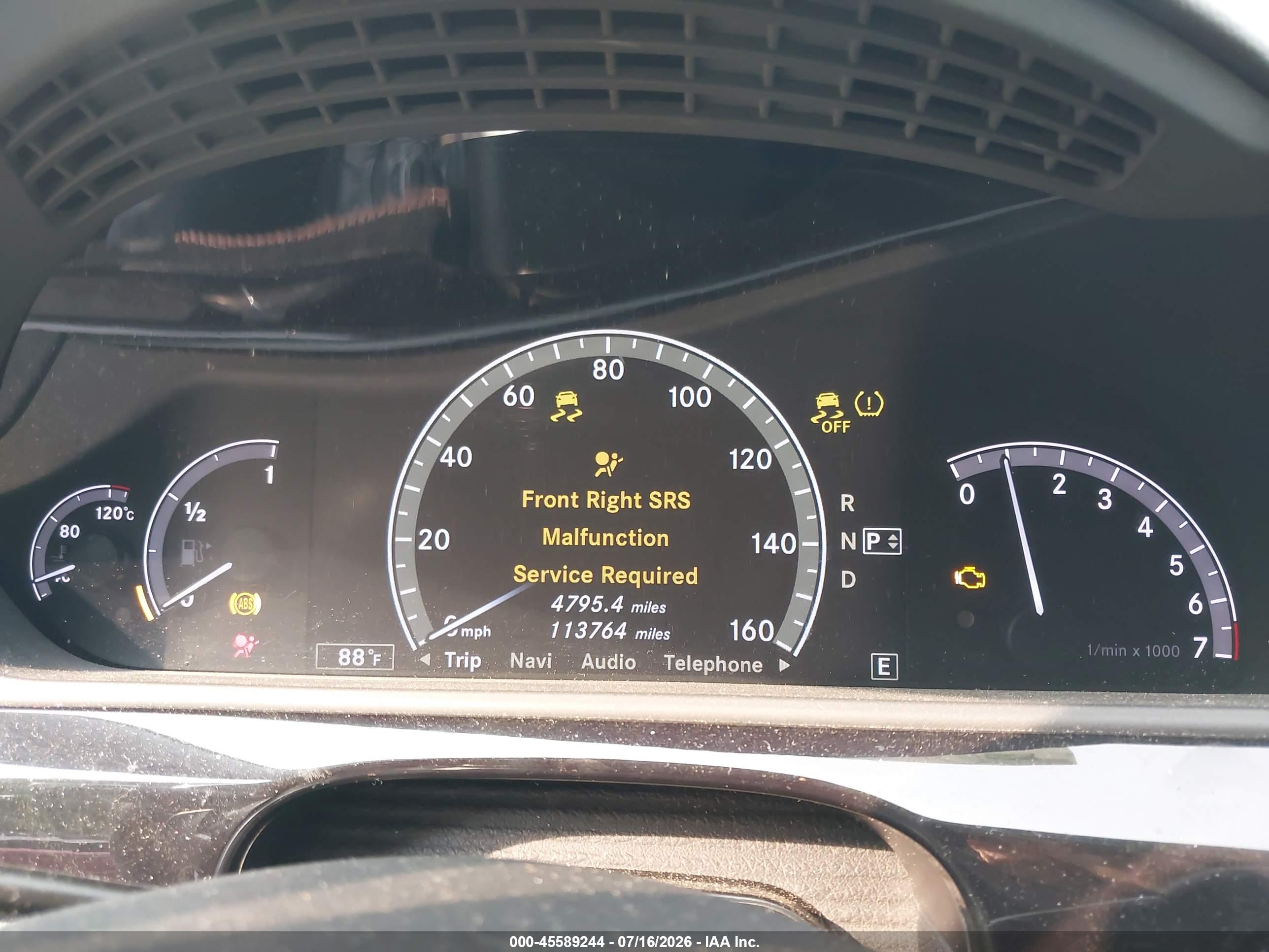 2013 MERCEDES-BENZ S 550 4MATIC