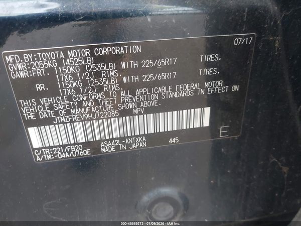 2017 TOYOTA RAV4 LE