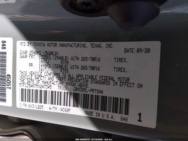 2021 TOYOTA TACOMA TRD PRO