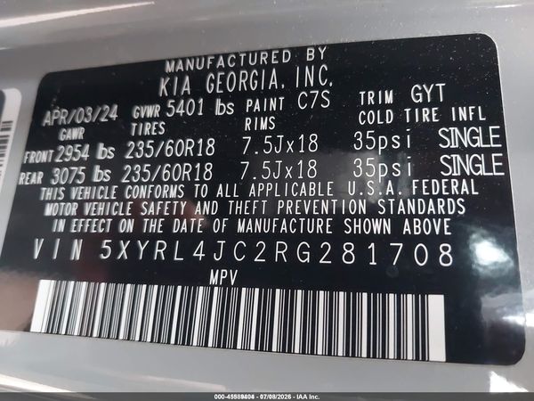 2024 KIA SORENTO S