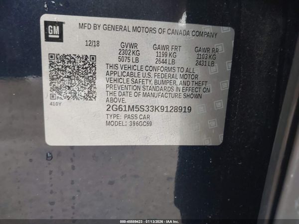 2019 CADILLAC XTS LUXURY