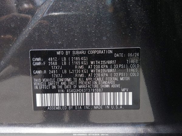 2026 SUBARU CROSSTREK PREMIUM — I9