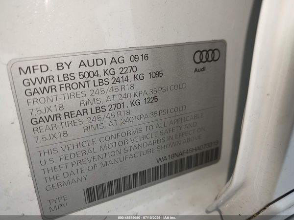 2017 AUDI ALLROAD PREMIUM PLUS
