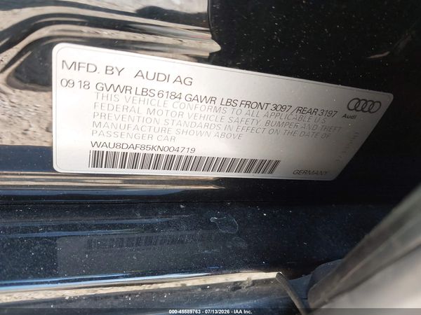 2019 AUDI A8 L 55