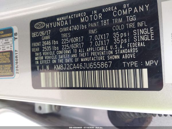 2018 HYUNDAI TUCSON SE