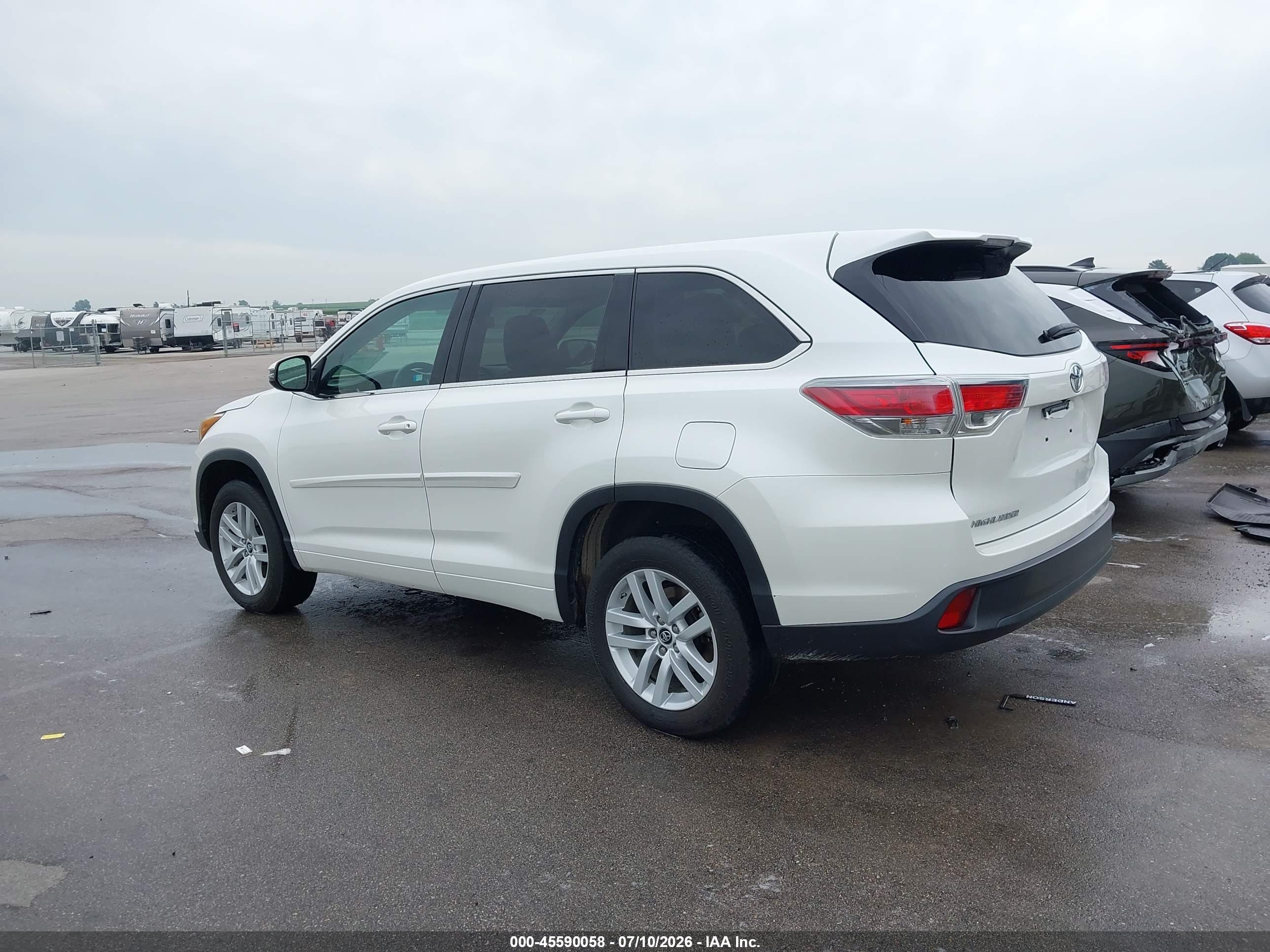 2016 TOYOTA HIGHLANDER LE V6