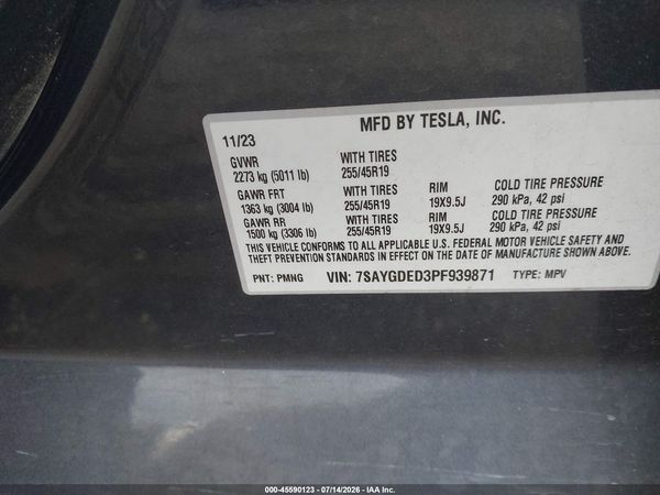 2023 TESLA MODEL Y RWD