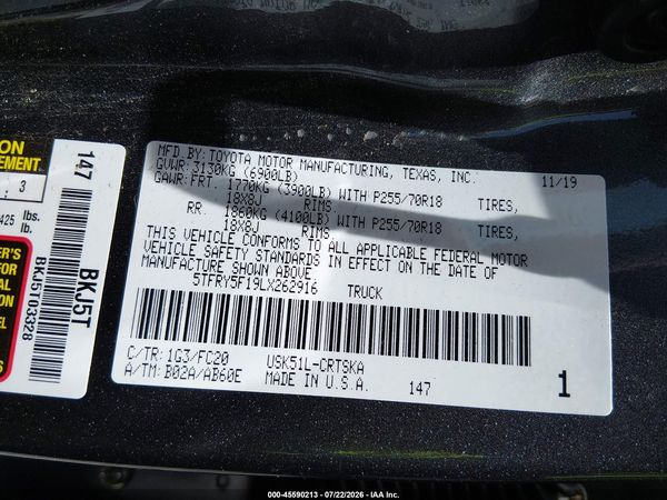 2020 TOYOTA TUNDRA SR5