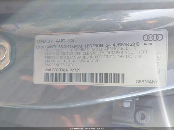 2020 AUDI A3
