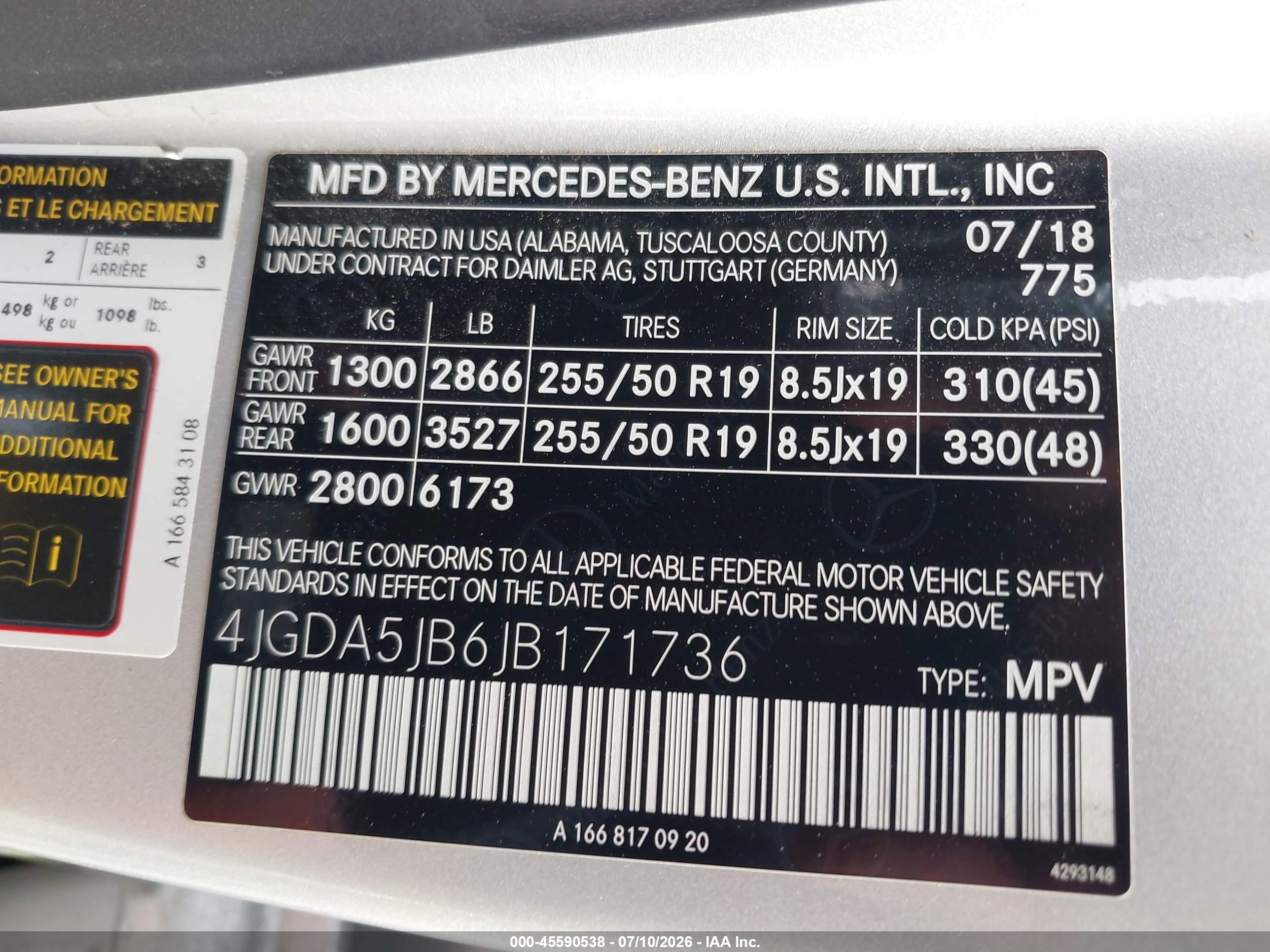 2018 MERCEDES-BENZ GLE 350 GLE350