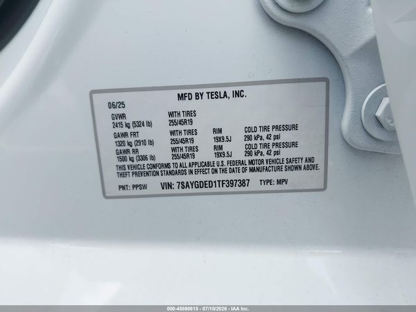 2026 TESLA MODEL Y