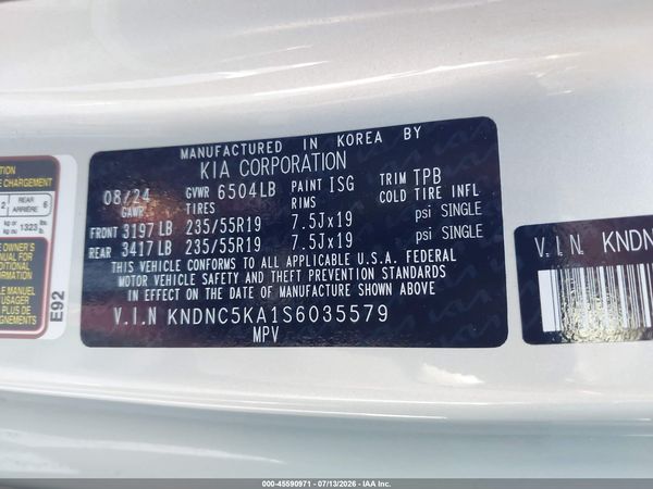 2025 KIA CARNIVAL MPV HYBRID EX