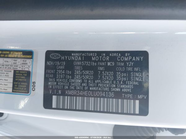 2020 HYUNDAI PALISADE SEL