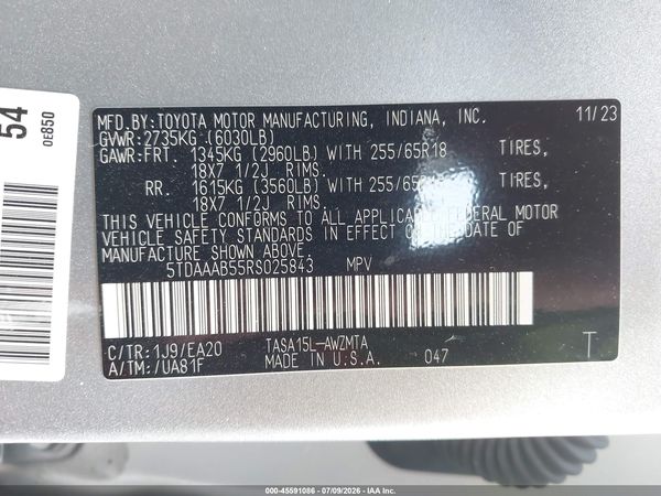 2024 TOYOTA GRAND HIGHLANDER XLE