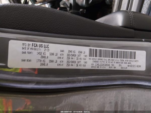 2019 DODGE DURANGO GT PLUS AWD
