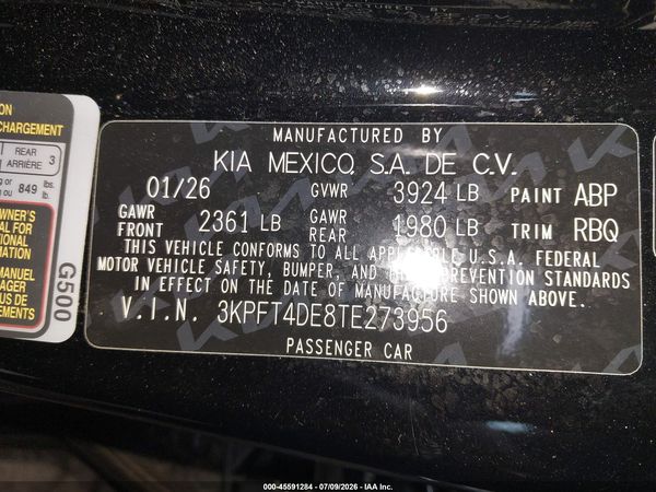 2026 KIA K4 LXS