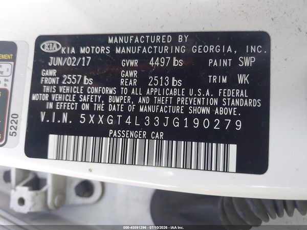 2018 KIA OPTIMA S