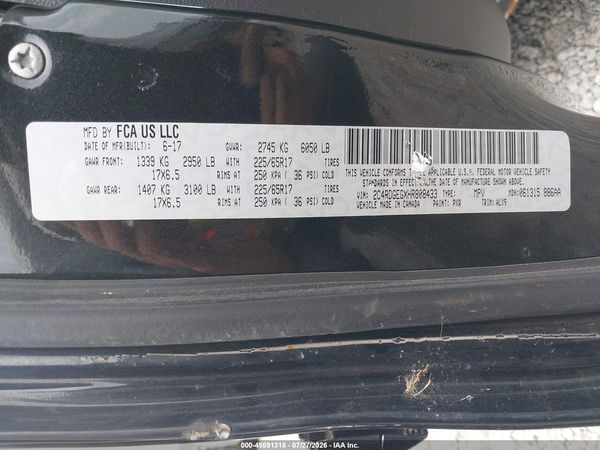 2017 DODGE GRAND CARAVAN GT — I9