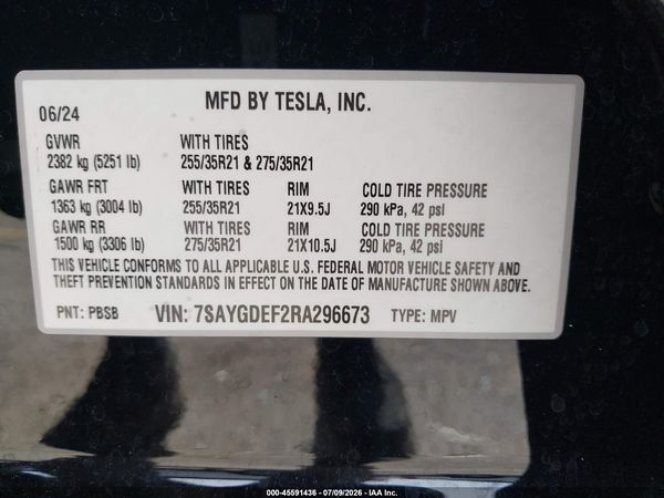 2024 TESLA MODEL Y