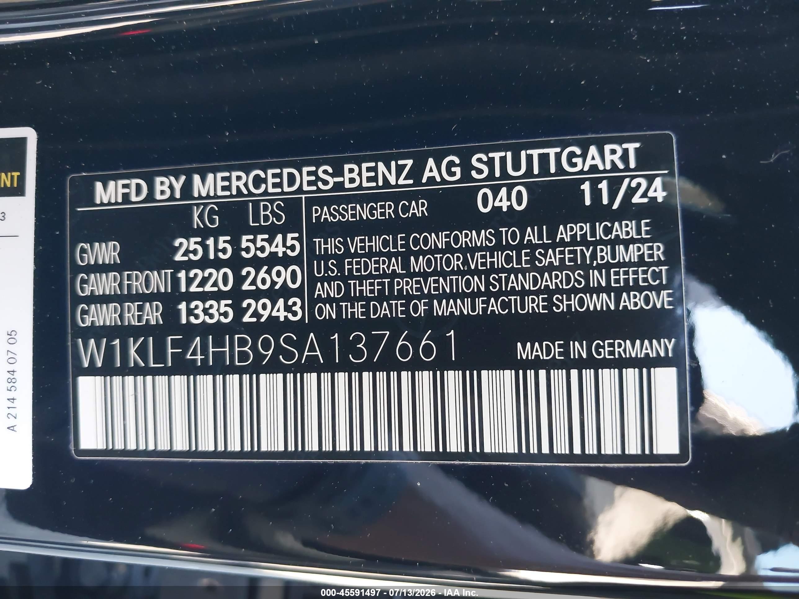 2025 MERCEDES-BENZ E 350 E350 4MATIC