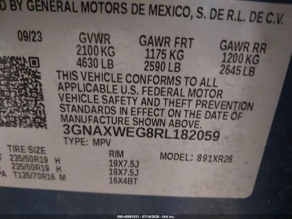 2024 CHEVROLET EQUINOX AWD RS — I9