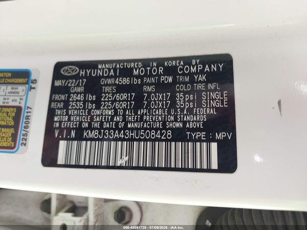 2017 HYUNDAI TUCSON SE PLUS
