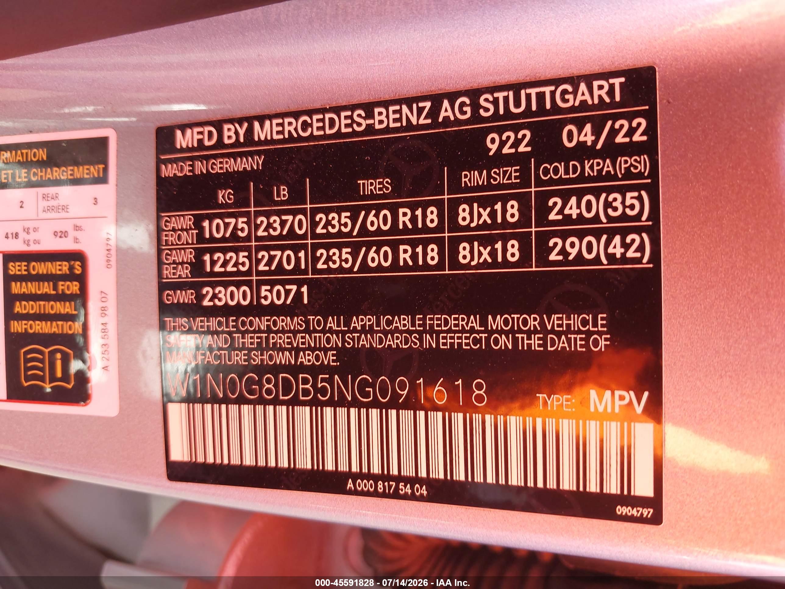 2022 MERCEDES-BENZ GLC 300 SUV