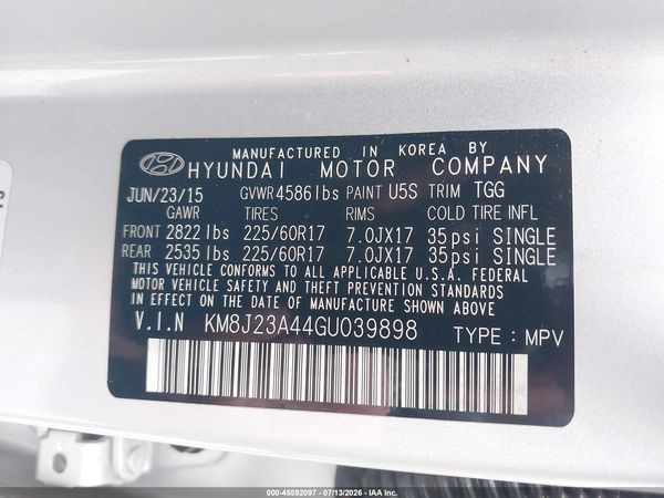 2016 HYUNDAI TUCSON SE