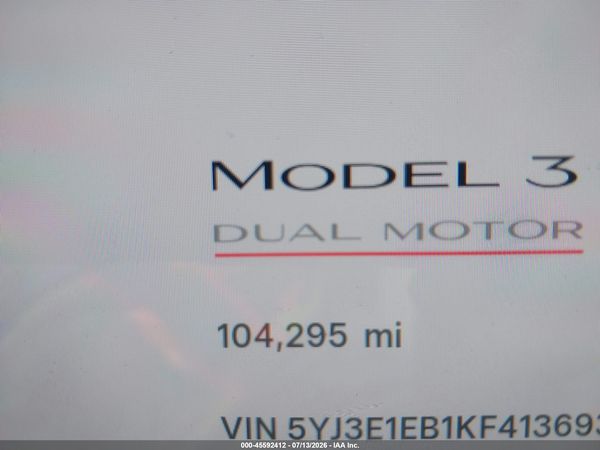 2019 TESLA MODEL 3 LONG RANGE/PERFORMANCE