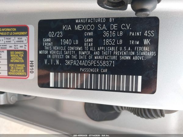 2023 KIA RIO S