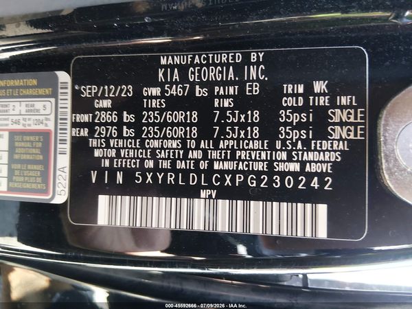 2023 KIA SORENTO X-LINE S