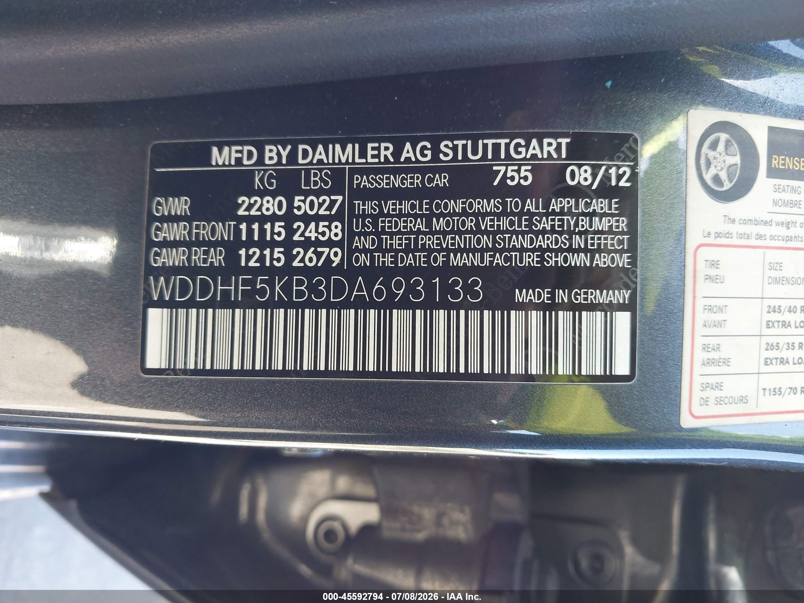 2013 MERCEDES-BENZ E 350 E350