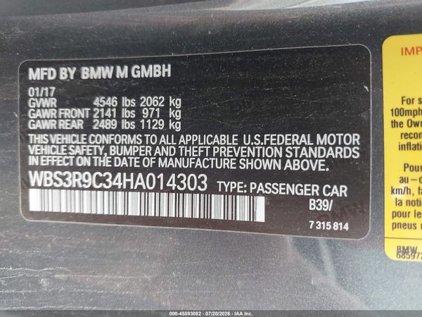 2017 BMW M4