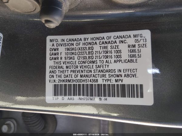 2013 HONDA CR-V LX