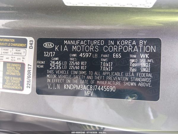 2018 KIA SPORTAGE LX