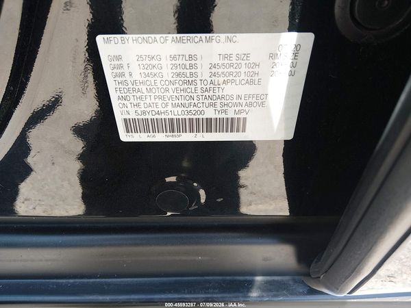 2020 ACURA MDX TECHNOLOGY PACKAGE