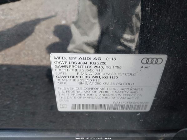 2016 AUDI Q3 2.0T PREMIUM PLUS