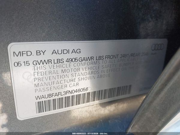 2015 AUDI A4 2.0T PREMIUM