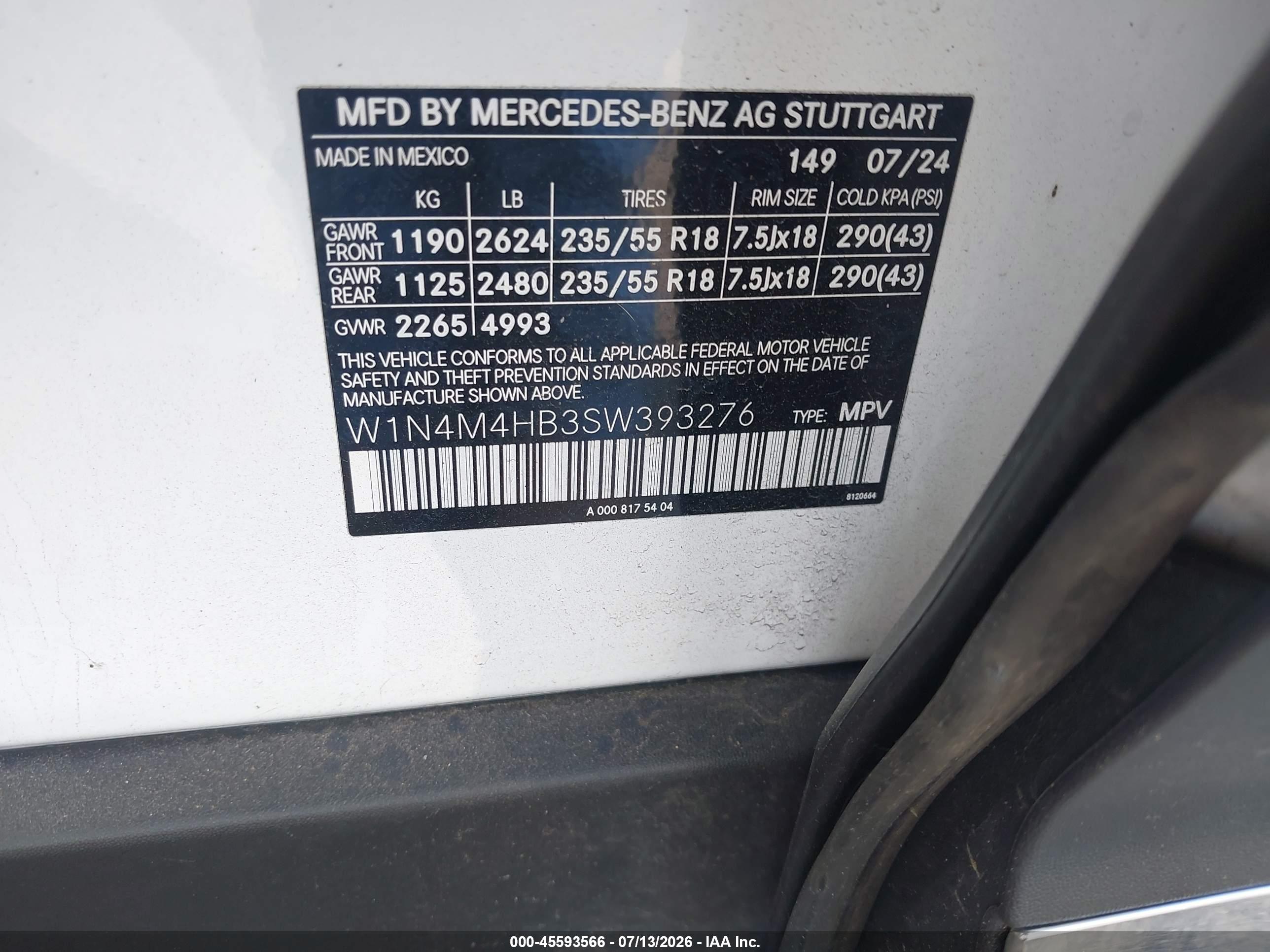 2025 MERCEDES-BENZ GLB 250 4MATIC