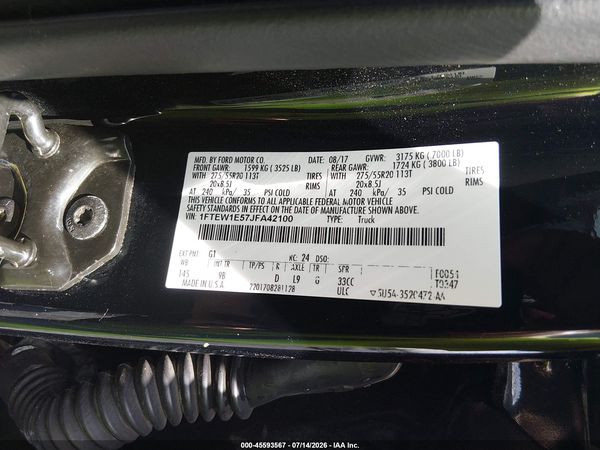 2018 FORD F-150 PLATINUM