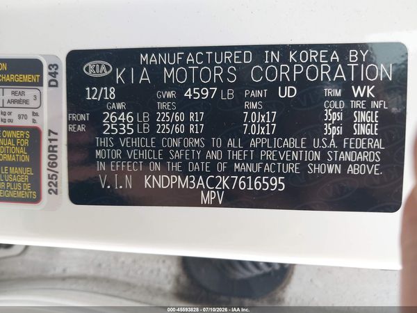 2019 KIA SPORTAGE LX